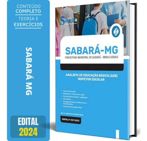 Apostila Prefeitura Sabará Mg 2024 Analista Educação Básica