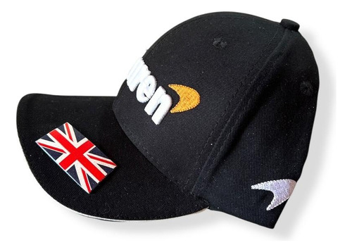 Boné Mclaren Aba Curva Fórmula 1 Gp Norris Piastri Preto Completo Un