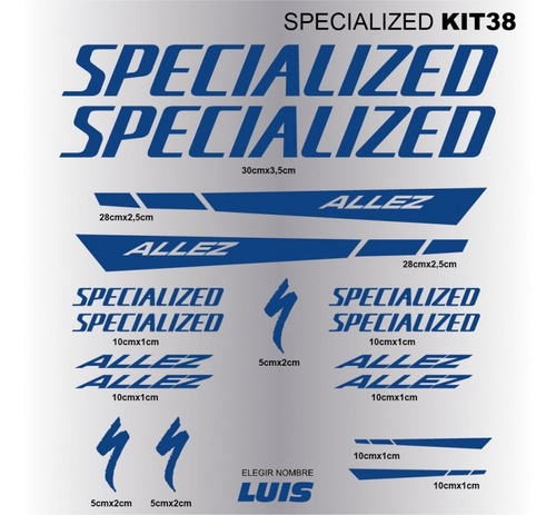 Specialized Kit38 Sticker Calcomania Para Cuadro De Bici