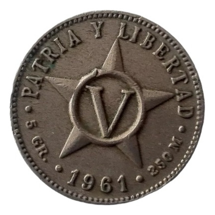 Moneda Cuba 5 Céntimos 1961 (&850 (Usado)