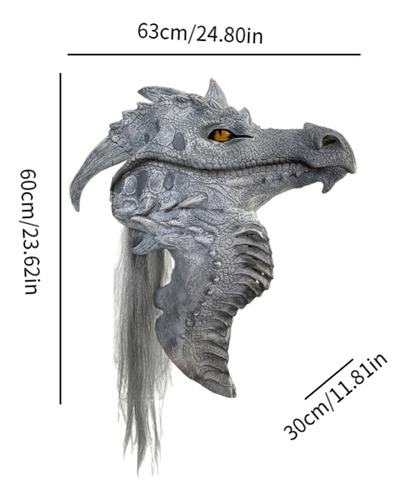 Máscara De Dragón Cosplay Novedad Cabeza Completa