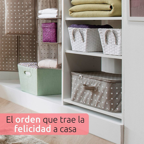 Imagen 2 de 8 de Organizador Compactor Tela C/cierre Manija Baul Ropa Juguete