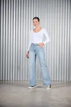 Comprar Jeans Wide Leg Celeste Cenitho Talles 36-46 Adulto Mujer