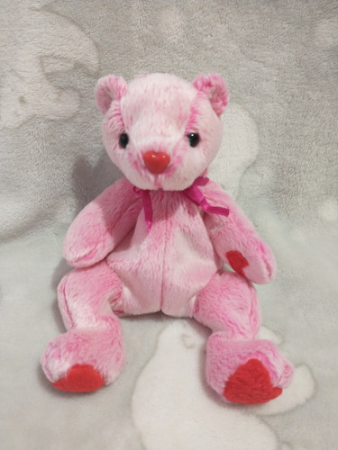 Peluche Ty Beanie Baby Oso Rosa San Valentin Romance Mmau