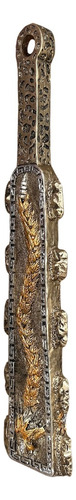 Mazo Prehispánico Macahuitl Guerrero Maya Kukulkan 61cm Jart Bronce