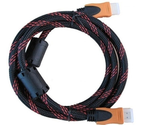 Imagen 1 de 10 de Cable Hdmi 5 Metros Full Hd C/ Filtro Dorado 1.4 3d