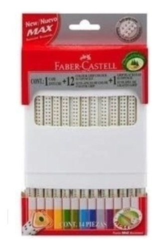 Faber-castell Lapices Box Grip Por 12 Unidades + 1 Grafito