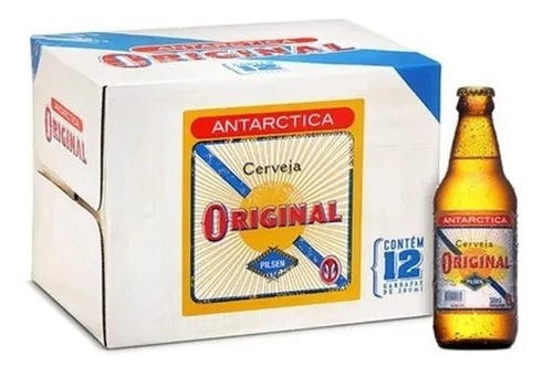Cerveja Antartica Original 300ml Cx 12 Un(líquido + Garrafa)