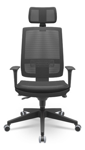 Cadeira Presidente Brizza Autocompensador Apoio Cabeça T05 Cor Preto Dunas T05