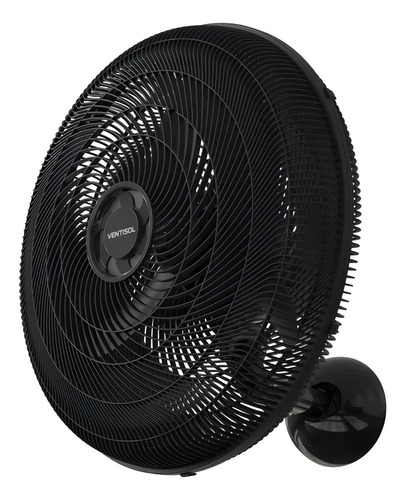 Kit 2 Ventiladores De Parede Ventisol 3 Pás 50cm Preto 110v