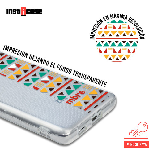 Funda Para Zte Étnico Tribal Abstracto Con Nombre