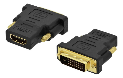  Adaptador Dvi-d 24+1 A Hdmi Pc Laptop Conector Video Cable 