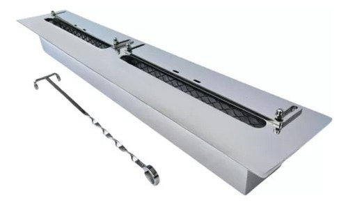 Queimador Ecológico Ajd- Modelo 120cm Com Regulagem De Chama 6.5 L Polido
