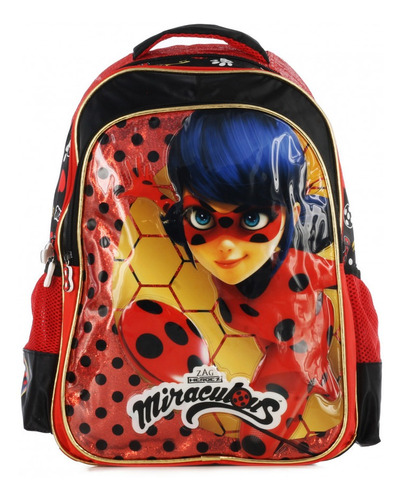 Oferta ! Mochila Miraculous Lady Bug Grande 