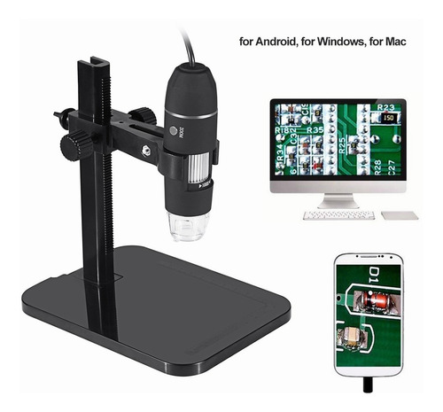 Usb 2.0 Digital 8 Led Microscopio 1000x