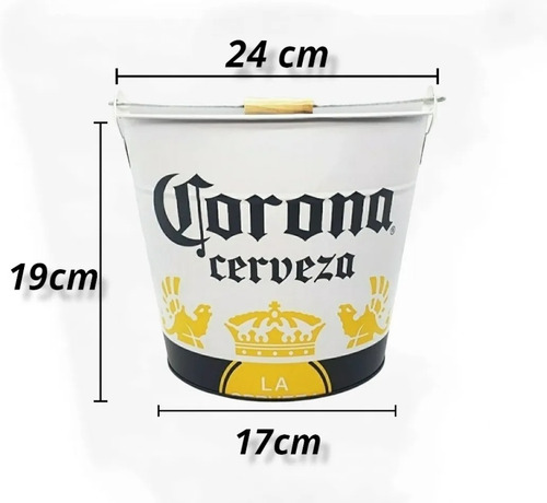 Imagen 2 de 7 de Frapera Balde Corona Con Destapador Aluminio Playero Oferta
