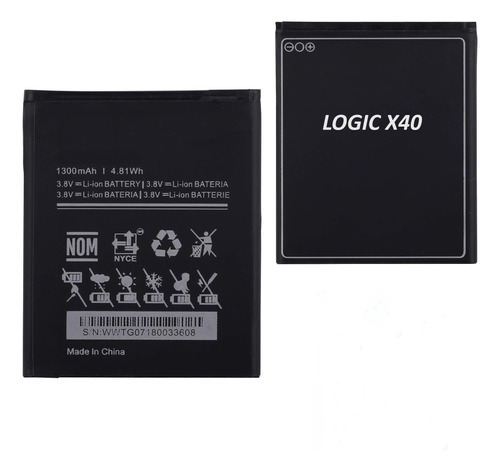 Bateria Pila Logic X40 1300mah