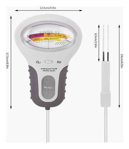Teste Digital Portátil De Ph E Cloro Da Qualidade Da Água 2