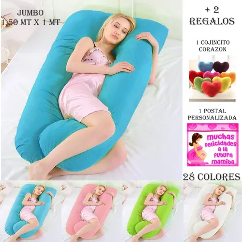 Almohada Maternal Embarazo Jumbo 28 Colores 2 Regalos Env o gratis