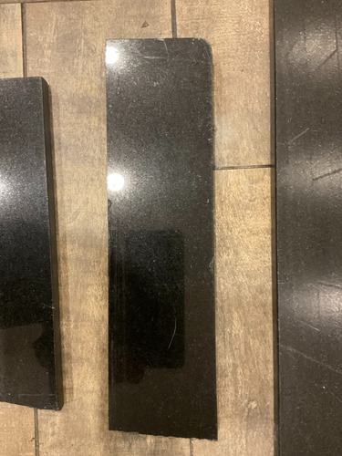 Lote Granito Negro Listones De 9,8x 1,7 Cm De Espesor X4 Un Negro (Usado)