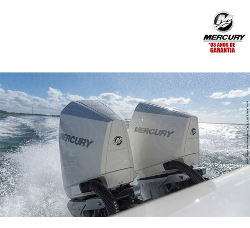 Motor De Popa Mercury 4t 300hp Cxl V8 Dts Pess Física Branco