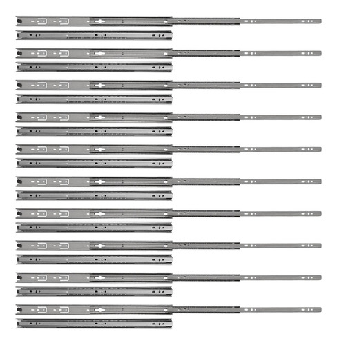 Kit 20 Corrediça Telescópicas 45cm 25kg Para Gaveta 10 Pares