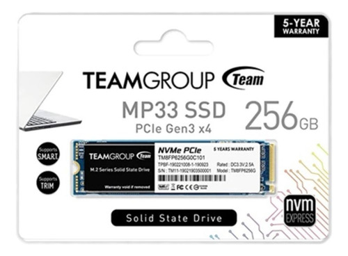 Disco Solido Teamgroup Mp33 M.2 Pcie 256gb