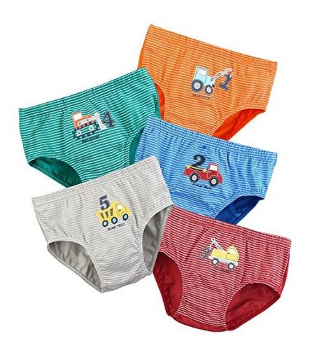 Booph Calzoncillos De Algodon Para Niños 5 Unidades
