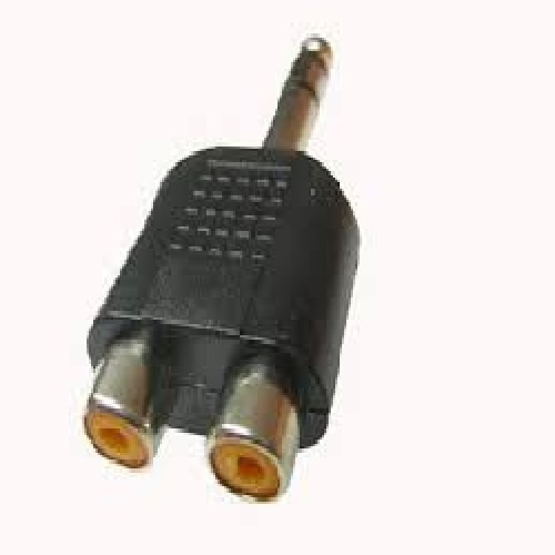 Imagen 1 de 3 de Adaptador Plug 6.5 Estereo - 2 Hembra Rca