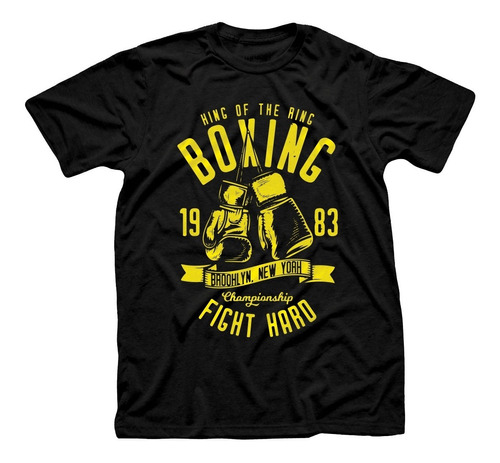 Remera Algodón Hombre Boxeo Retro Boxing Club Brooklin
