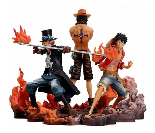 One Piece Set De 3 Figuras(con Su Caja)