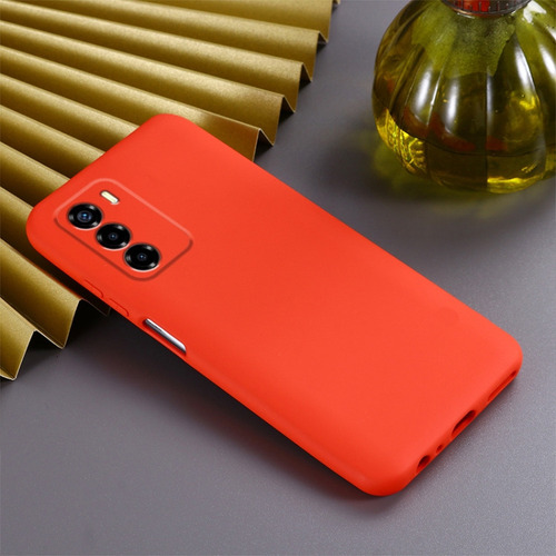 F Funda De Teléfono De Silicona Roja Para Zte Blade V40 Vita