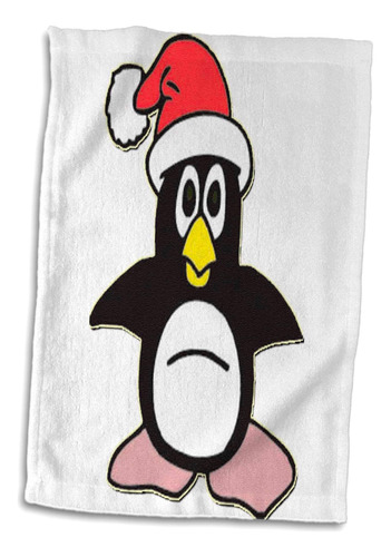 Sombrero De Papá Noel Con Un Lindo Pingüino Rosa En 3d