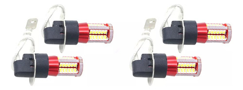 2 Pares De Bombillas Led H3 4041 Smd 57 Blancas De 6000 K Pa