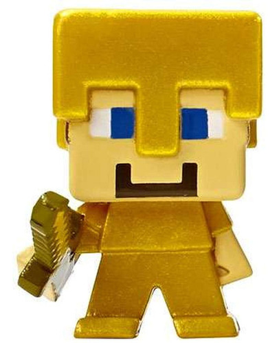 Figura Minecraft - Steve ? With Gold Armor - Mini Mattel