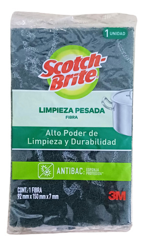 Fibra Verde Popular Scotch-brite 12 Piezas Verde Musgo