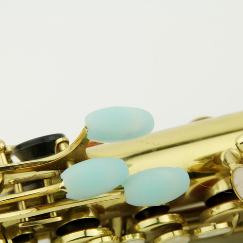 Instrumento De Viento Saxofón Pulgar Reposa Llave De Azul