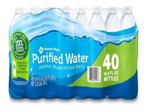 Agua Purificada 40 Pzs De 500ml Member's Mark Importada