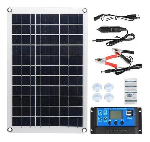 Panel Solar De 100w Y Kit De Controlador Solar De 100a