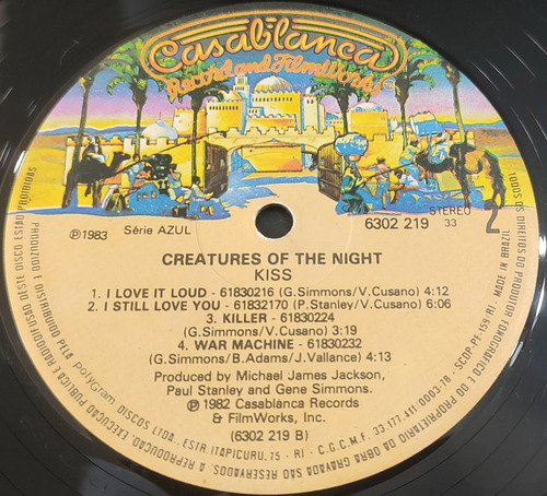 Kiss - Creatures Of The Night Lp Brasil 1ra Edic Iron Maiden Brasil 1ra Edicion (Usado)