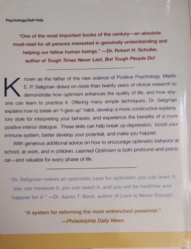 The Optimistic Child+learning Optimism M E P Seligman (Reacondicionado)