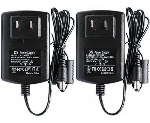 Anvision 2-pack Ac A Dc 12v 3a Enchufe De Alimentación De 5,