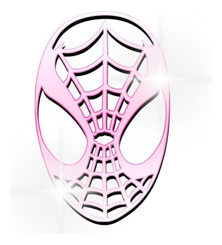 Acrílico Decorativo Espelhado Máscara Do Homem Aranha Rose