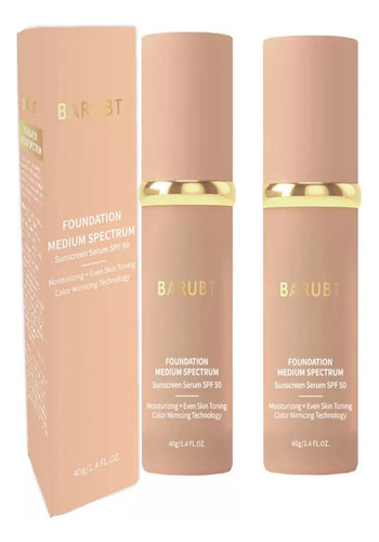 ~ 2 Piezas Biomimic Foundation 4 En 1 - Medium Spectrum,