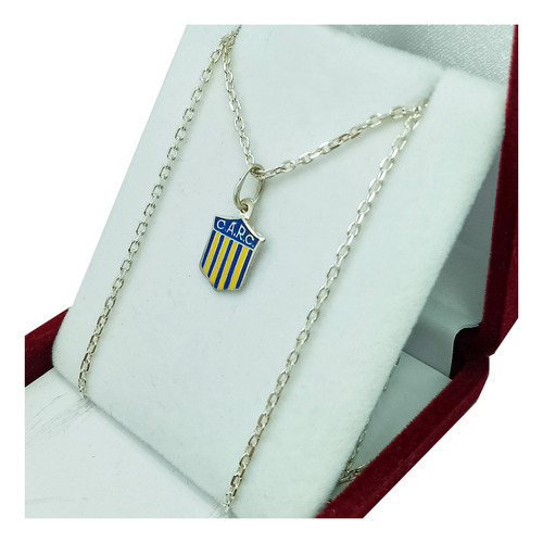 Conjunto Escudo Rosario Central Plata 925 Forcet A3c 