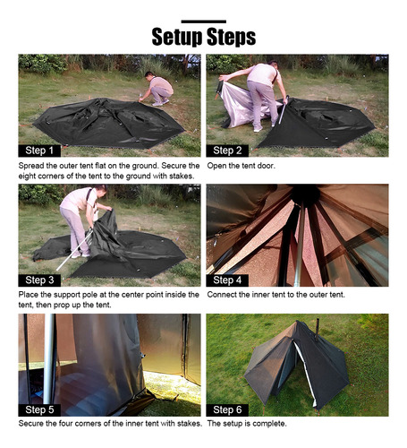 Tienda De Campaña Tent Tipi Hot Hiking Camping Para Personas