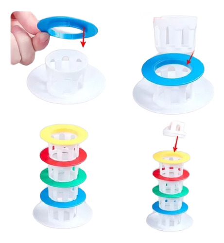 Jogo Infantil Torre Maluca Brinquedo Equilibrar O Boneco Cai