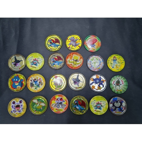 Lote 21 Tazos Metalicos Pokemon Originales 