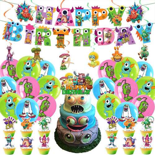 Decoración De My Singing Monster Para Fiesta De Cumpleaños