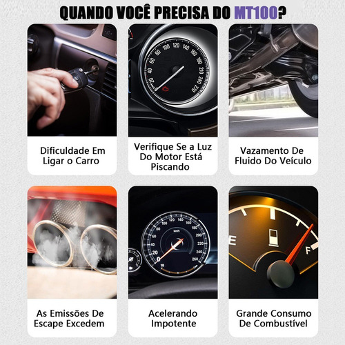 Scanner Obd2 Automotivo Obdprog Mt100 Limpar Falha Do Motor